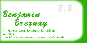 benjamin breznay business card